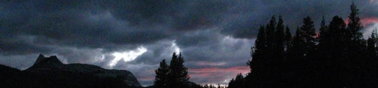 Storm hits Tuolumne-and the Crest, August 2009
